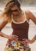 Rhythm Caleb Tank Top- Raisin