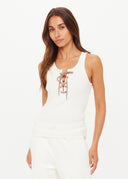 Arkana Rowan Rib Tank- Cream