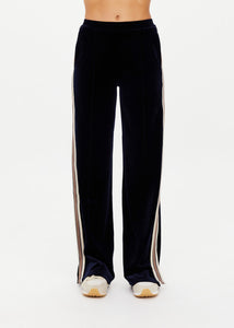Monaco Freya Wide Leg Pant- Navy Velour