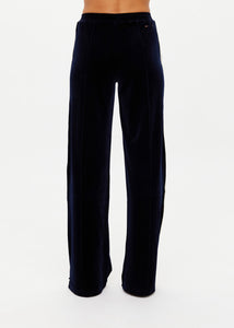Monaco Freya Wide Leg Pant- Navy Velour