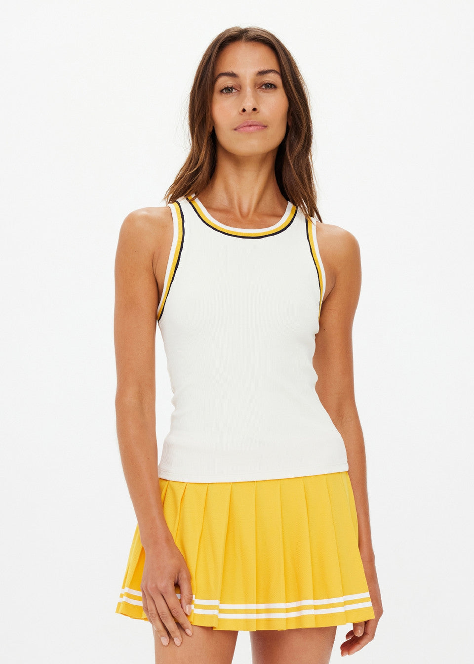 Kristy Rib Tank Top- Creme