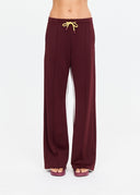 Marnie Panelled Wide Leg Pant- Bourdeaux