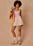Cadiz Pleated Skirt- Cream