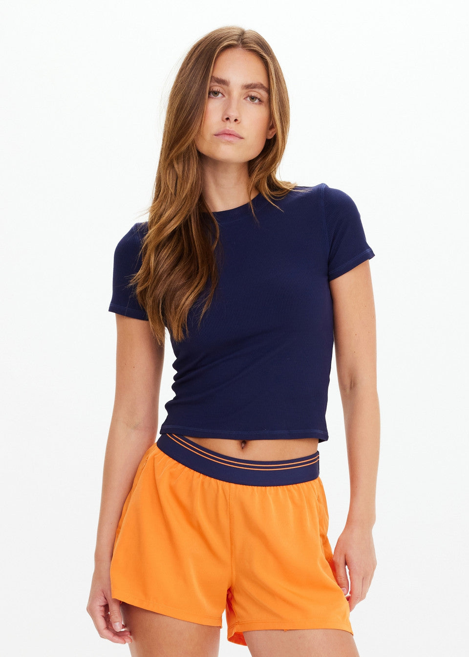Sheltered Fitted Tee- Navy