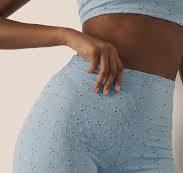Eyelet Short- Baby Blue