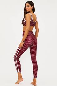Rella Legging- Crimson Dot