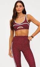 Moxie Top- Crimson Dot