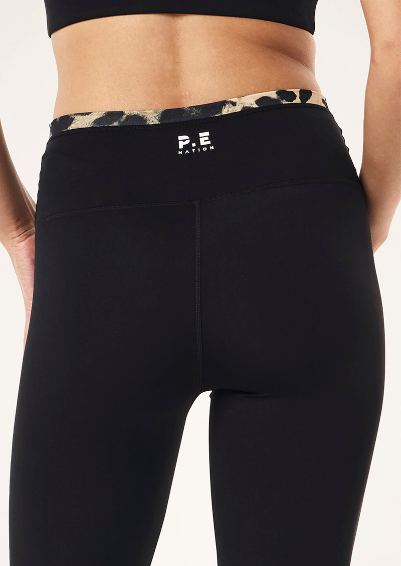Vita Full Length Legging- Black/Leopard