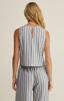 Sloane Knit Striped Top- Summer Stone