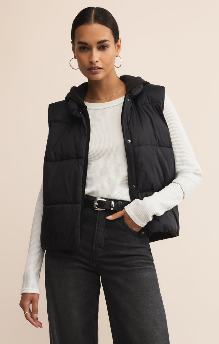 Essential Puffer Vest- Black