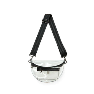 Clear Stadium Bag- Black