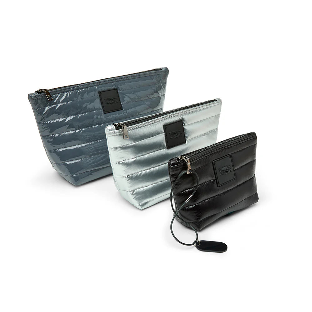Travel Trio- Carbon Patent, Pearl Silver, & S. Black- Carbon Patent