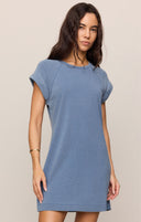 Tate Jersey Denim Mini Dress- Santorini Indigo