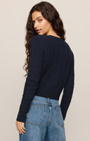 Cera Long Sleeve Cardigan- Eclipse