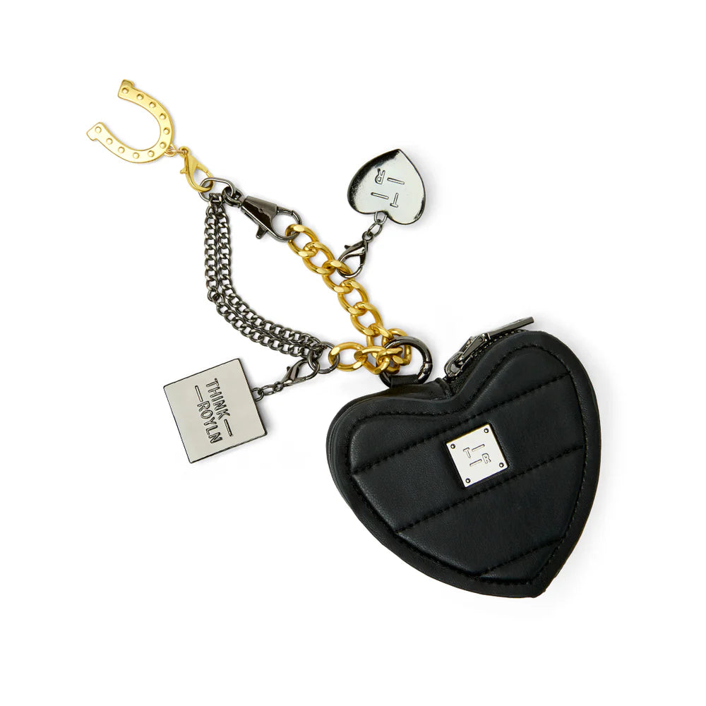Love Charm Key Chain- Lux Heart Pouch