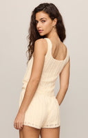 Ella Lace Tank- Standstone