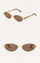 Palisades Sunglasses- Satin Gold Brown Polarized
