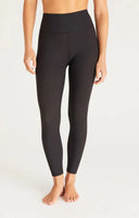Finesse Rib 7/8 Legging Black